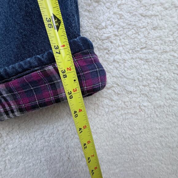 Berne Women Flannel Lined Quarry Jeans Sz 12T Straight Leg Mid Rise Work Outdoor - Picture 7 of 12